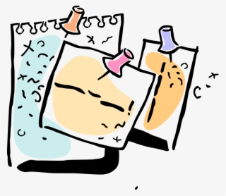 Vector Illustration Of Push Pin Or Thumb Tack Fastens #5425111