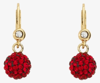 Molly Glitz 14k Gold Overlay Children's Crystal Ball - Earrings #5426778