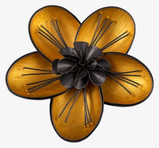 A Brooch/pendant Made With Hand Textured Gold Overlay, - Tagetes Patula #5426843