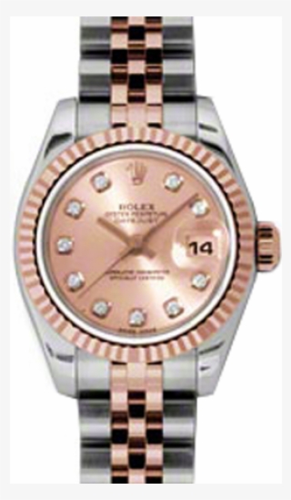 Rolex Lady Datejust Pchdj Pink Diamond Fluted - Rolex Meteorite Dial Rose Gold Datejust #5427894