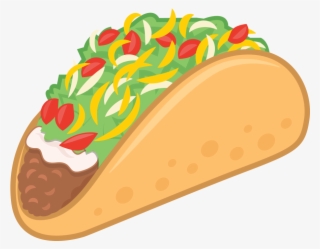 Taco Mexican Food Taco Emoji Vector Illustration - Clip Art #5428614