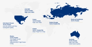 Barilla's Imports And Main Quality Parameters - World Map #5433244