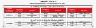 La Canapat Ha Publicado Los Horarios De Los Circuitos - Terminal De Autobuses De Poniente #5434133