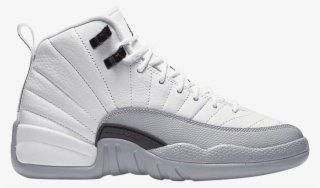 Air Jordan 12 Retro Gs 'wolf Grey' - Retro 12 Jordan Girl White Grey #5436547