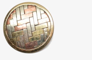 Medium Round Woven Metal Button #5439247