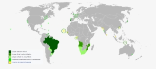 1200px-map Of The Portuguese Language In The World - Portuguese Language Map #5439387