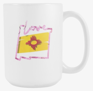 Love New Mexico State Flag Map Outline Black 11oz Mug - Mug #5440629