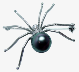 Giant Vintage Diamond Genuine Cultured Tahitian Pearl - Black Widow #5442766