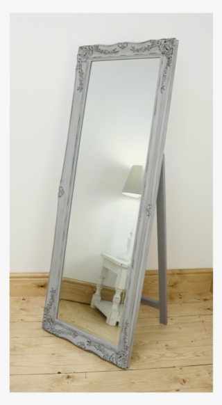 Vintage Grey Shabby Chic Full Length Mirror 60 X 22 #5444106