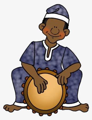 Art Clip By Phillip Martin African Drummer - African Music Clipart #5444945