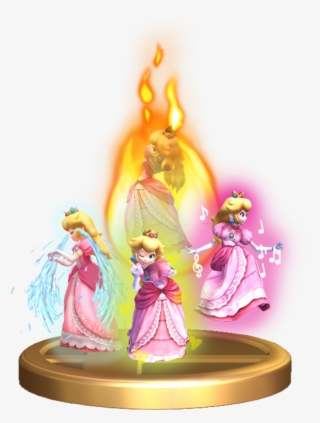 Peach Smash 4 Png Clipart - Super Smash Bros Peach Trophy #5446372