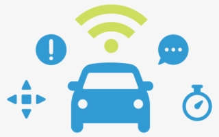 For A Glimpse Of The Automobile Of The Future, Take - Connected Car Icon Png #5449889