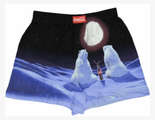 Coca-cola Polar Bears Moon Gazing Boxer Shorts - Coca Cola Polar Bear #5449981