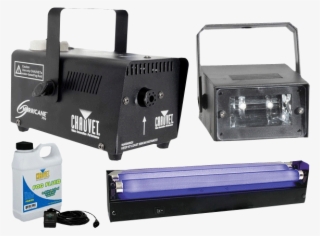 Halloween Blacklight Strobe & Fog Machine Package - Chauvet Dj Hurricane700 Smoke Machine 700w #5451551