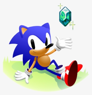 Sonic 166 - Classic Sonic With Emerald #5455337