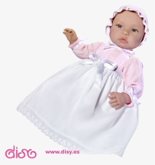 Muñecas Bebé Reales - Muñeca Así 46 Cm - Leo Con Faldón Piqué Blanco Punto #5459372