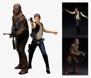 Han Solo & Chewbacca Artfx Statue 2-pack - Kotobukiya Star Wars Han Solo • Chewbacca Artfx+ Statue #5461619