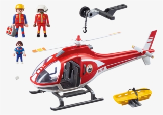 Rescue Helicopter Png - Playmobil 9127 Mountain Rescue Helicopter #5463207