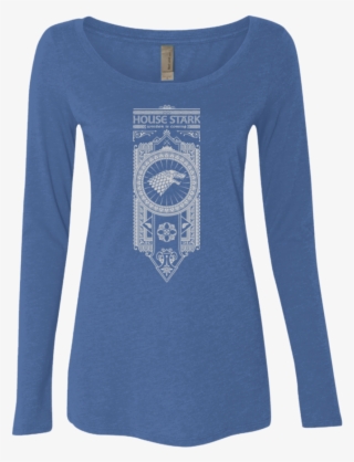 House Stark White Women's Triblend Long Sleeve Shirt - Game Of Thrones G5v138 Mouse Pad #5466653