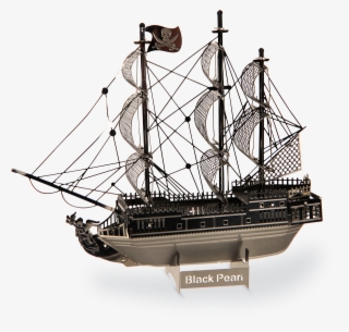 Metal Earth - Black Pearl Ship Png #5467022