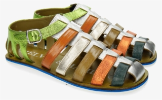 Sandals Sam 3 White Silver Tangerine Greenery Bisque - Melvin Hamilton Sam 3 #5468237