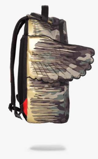 Sprayground- Gold Camo Drip Wings Backpack - Sprayground Camo Drip Wings #5469378
