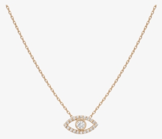 Pave Diamond Evil Eye Necklace Yellow Gold Vermeil - Necklace #5473657