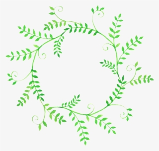 Beautiful Hand Painted Garland Green Plant Hd Png - Flower #5474658