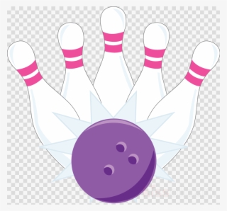 Girly Bowling Pins Clipart Bowling Pin Strike - Bowling Clip Art #5474882