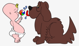 This Free Icons Png Design Of Dog Licking Babys Lollipop #5475114