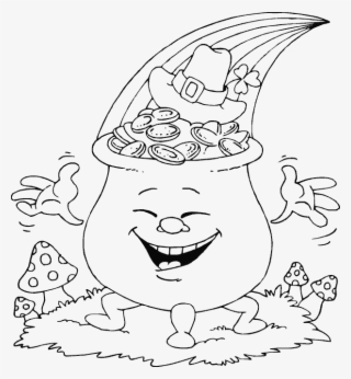 Smiling Pot Of Gold - Hat St Patrick's Day Coloring Pages #5476042