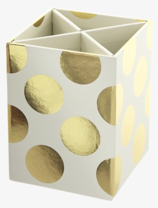 Gold Stationery Complete Collection, I Want Everything - Go Stationery Shimmer Large Gold Polka - Cream - Pen #5476111