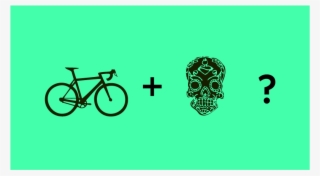 Bike Sugarskull- - Cycling T Shirt Design - Mamil (middle A Mousepad #5477077