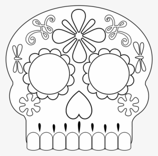 Day Of The Dead Masks Sugar Skulls Free Printable - Printable Sugar Skull Mask Template #5477262
