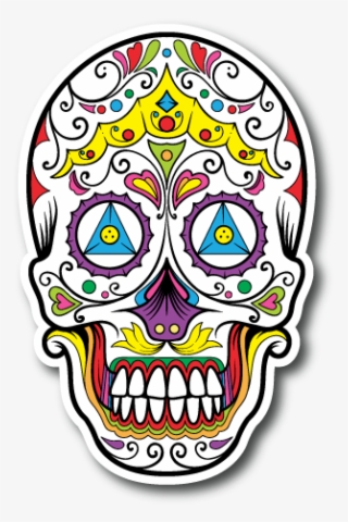 Man Sugar Skull - Sugar Skull 04 47x74 Inch Fabric Wall Skin Decal #5477607