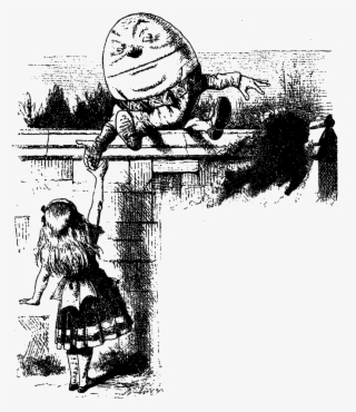 Through The Looking Glass Illustration Downloads - Humpty Dumpty #5477945