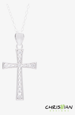 925 Sterling Silver Cross Necklace - Christian Necklace Transparent #5478367