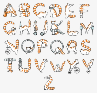 Cat Alphabet Png Banner Royalty Free - Cartoon #5479286