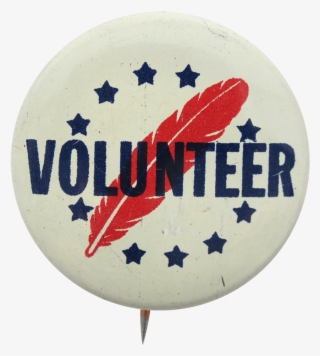 Volunteer Red Feather Cause Button Museum #5480693