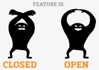 Monster Showing Hand Symbols For Closed And Open #5484246 Monster Showing Hand Symbols For Closed And Open #5484246