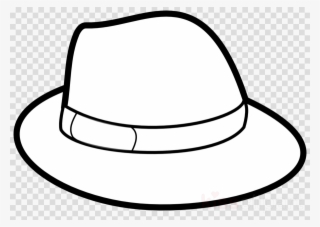 Hat Outline Png Clipart Top Hat Clip Art - Hat Clip Art Black And White Png #5489058
