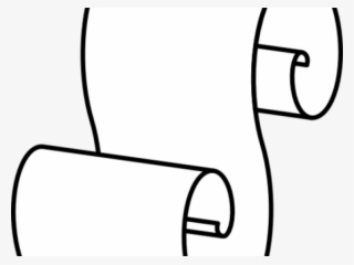 Scroll Clipart Peace Treaty - Paper Scroll Clipart With Outline #5489315