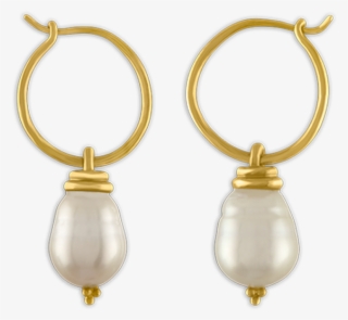 South Sea Pearl Hoop And Hook Earrings - Earring #5491417