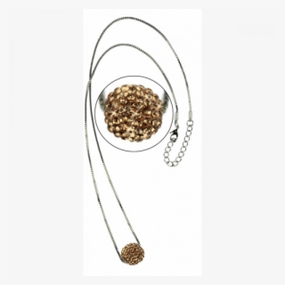 Lsn005 Champagne Sparkling Disco Ball Necklace - Náhrdelník Ls Fashion Lsn005 Zlatý #5491489