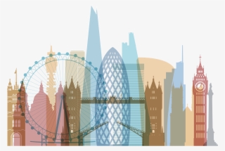 Graphic Free Stock Skyline Royalty Free Illustration - Stadt-skyline Londons, England | Grußkarte #5492976