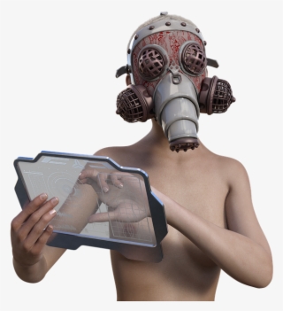 Gas Mask, Apocalypse, Monitor, Woman, Naked, Sexy - Air Pollution #5494851