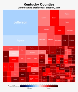 Treemap Of The Popular Vote By County - 2016 Presidential Election Kentucky #550077