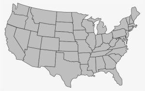 United States America Outline - United States Map Gray #550562