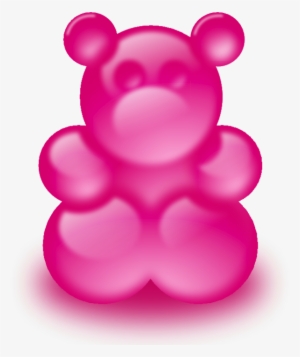Vector Free Pink Large Sort Of Png Pixels Largegummybearsortof - Jelly Bear Candy Clipart #550728