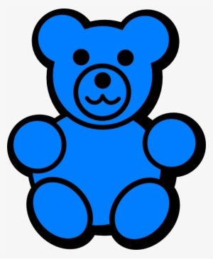 Blue Bear Clip Art At Clker - Blue Teddy Clipart #550942